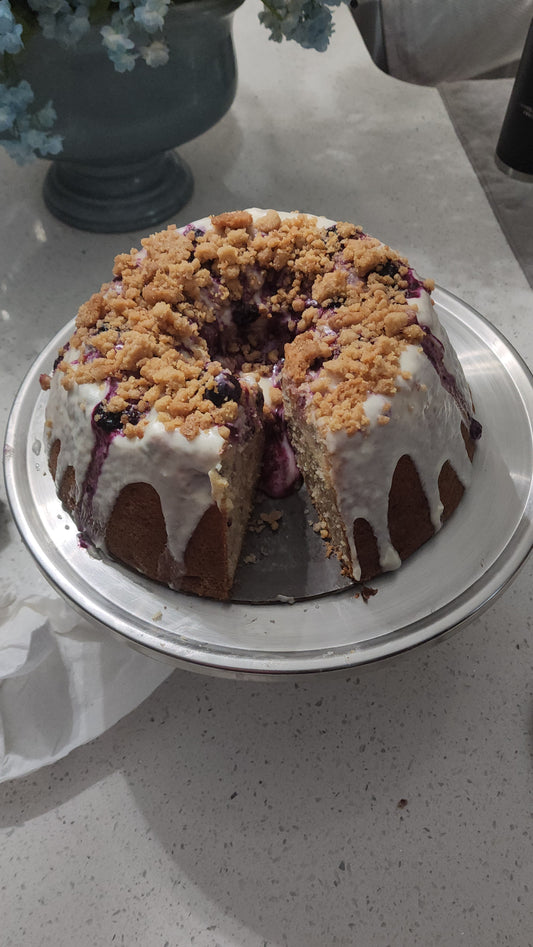 Blueberry Cobbler Pound Cake