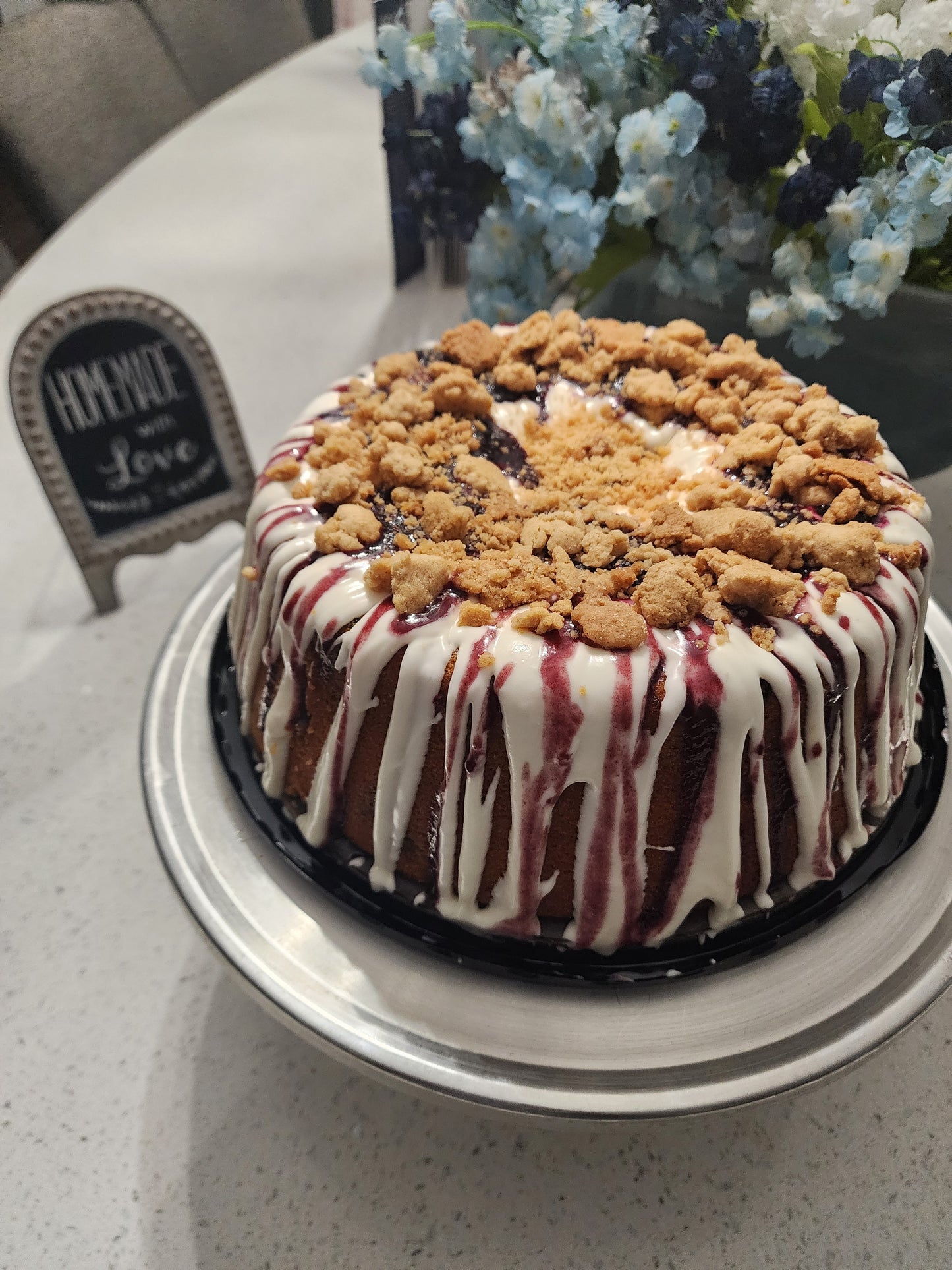 Blueberry Cobbler Pound Cake